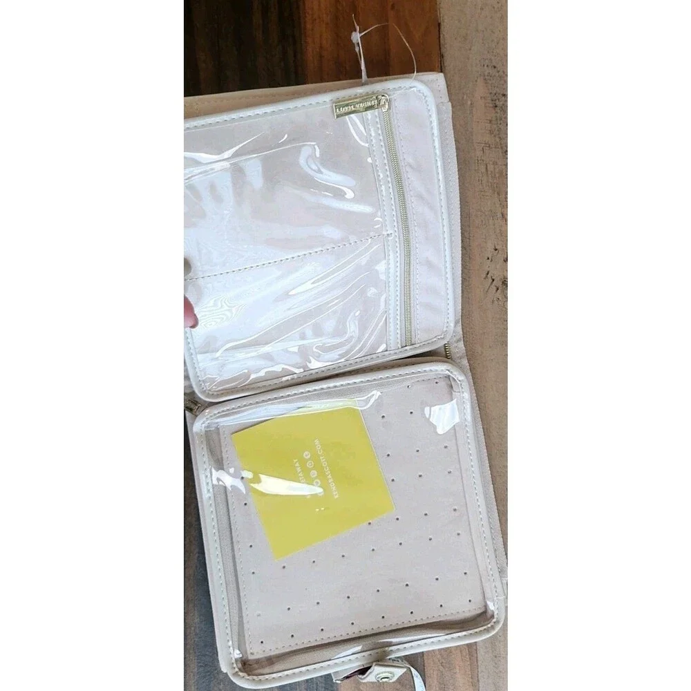 Kendra Scott Zip Away Jewelry Organizer Beige/Gold NWT